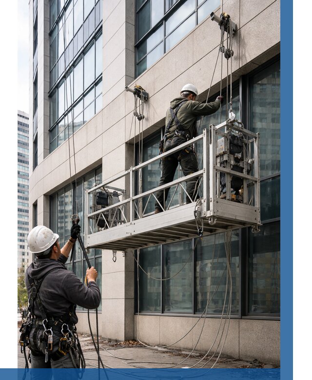 Монтаж и подъем фасадной люльки в Чебаркуле от 12884 р. | ВЫСОТНИК-Чбр