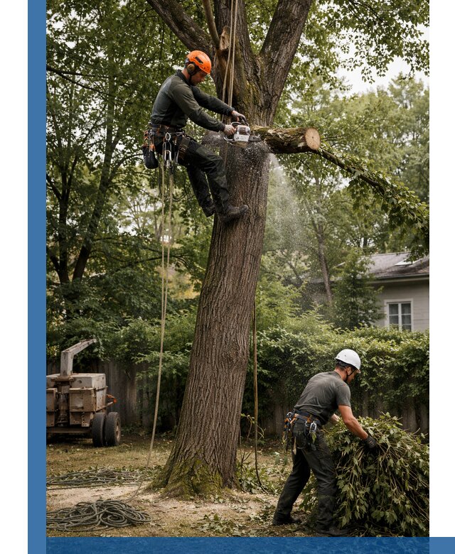 Кронирование деревьев в Чебаркуле, безопасная высотная обрезка