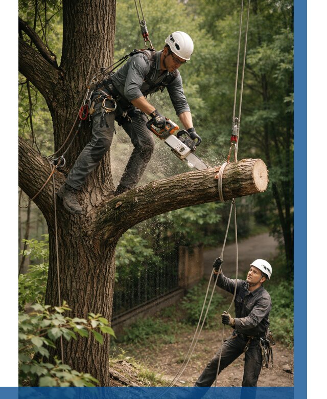 Спил деревьев альпинистами в Чебаркуле от 8590 р. | ВЫСОТНИК-Чбр