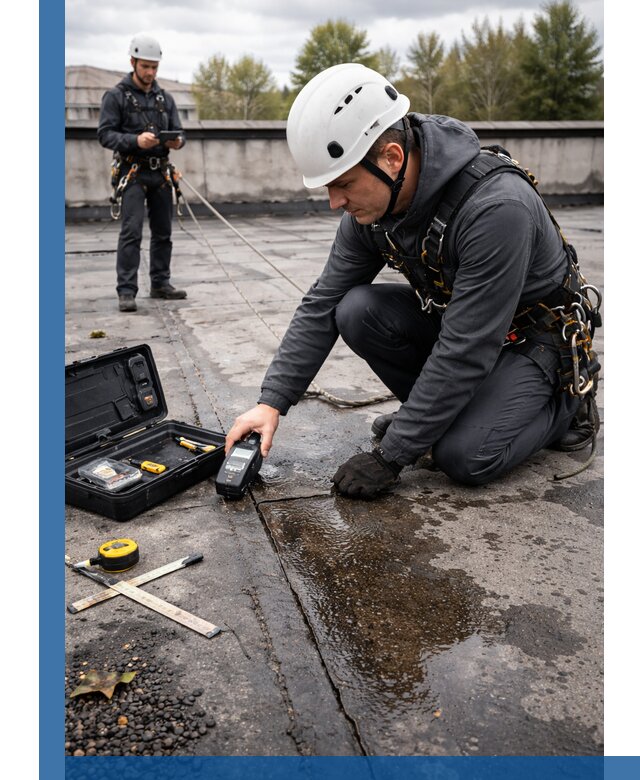 Обследование кровли на протечки и выявление дефектов в Чебаркуле